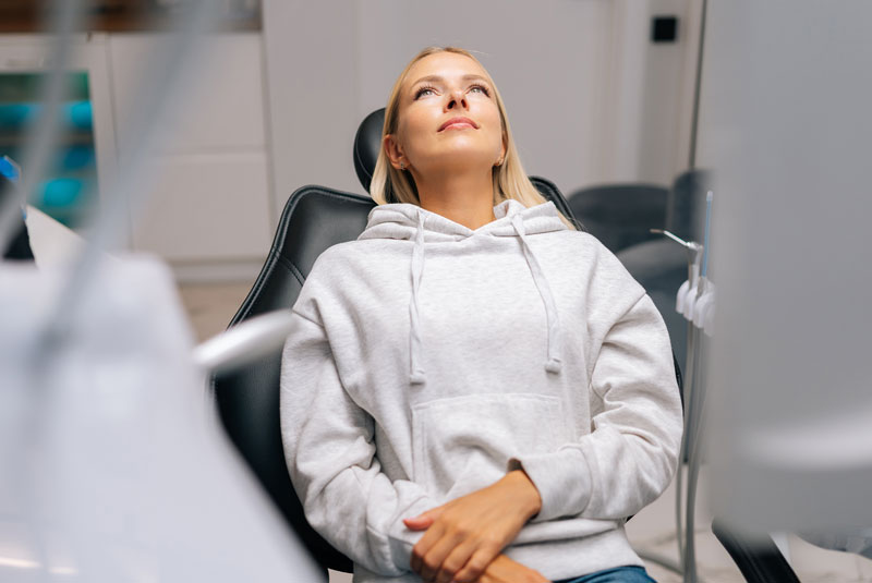 sedation dentistry patient after preparing for surgery